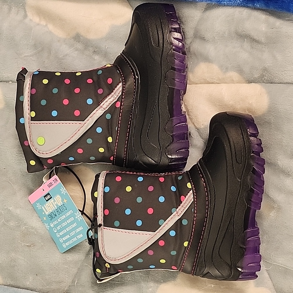 NWT Member's Mark Toddler Light Up Snow Boots Size 7/8